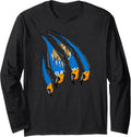 Patriotic American Eagle Claws With Oklahoma State Flag Long Sleeve
