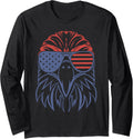 American Bald Eagle USA Flag 4th of July Eagle USA Long Sleeve