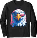 Bald Eagle 4th Of July American US Flag Patriotic Eagle Long Sleeve