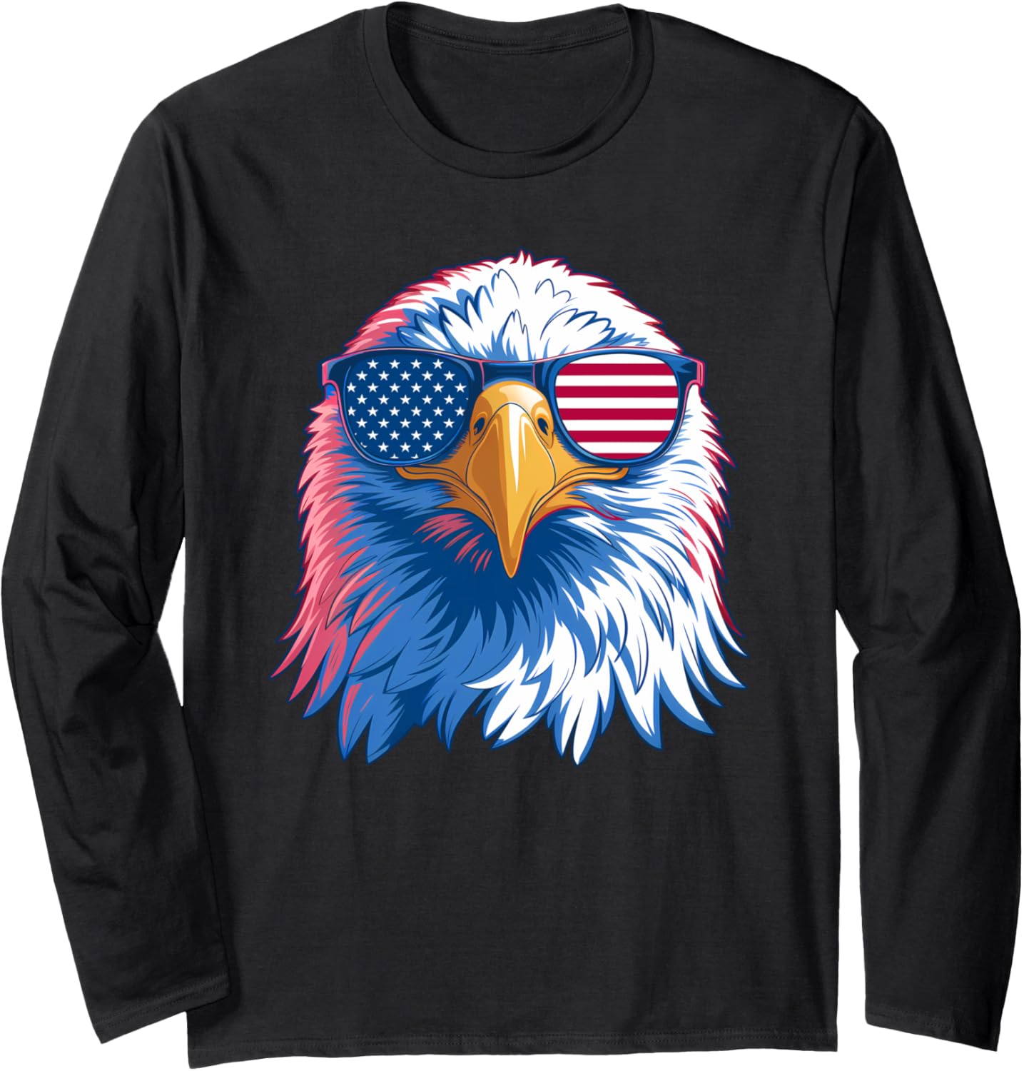 Bald Eagle 4th Of July American US Flag Patriotic Eagle Long Sleeve