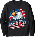 4th July American Pride American Eagle Symbol of Freedom Long Sleeve