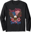 These Colors Don\u2019t Run Bald Eagle USA Flag Patriotic Flag Long Sleeve