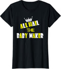 Womens Queen All Hail To The Baby Maker Tshirt For Mothers Day