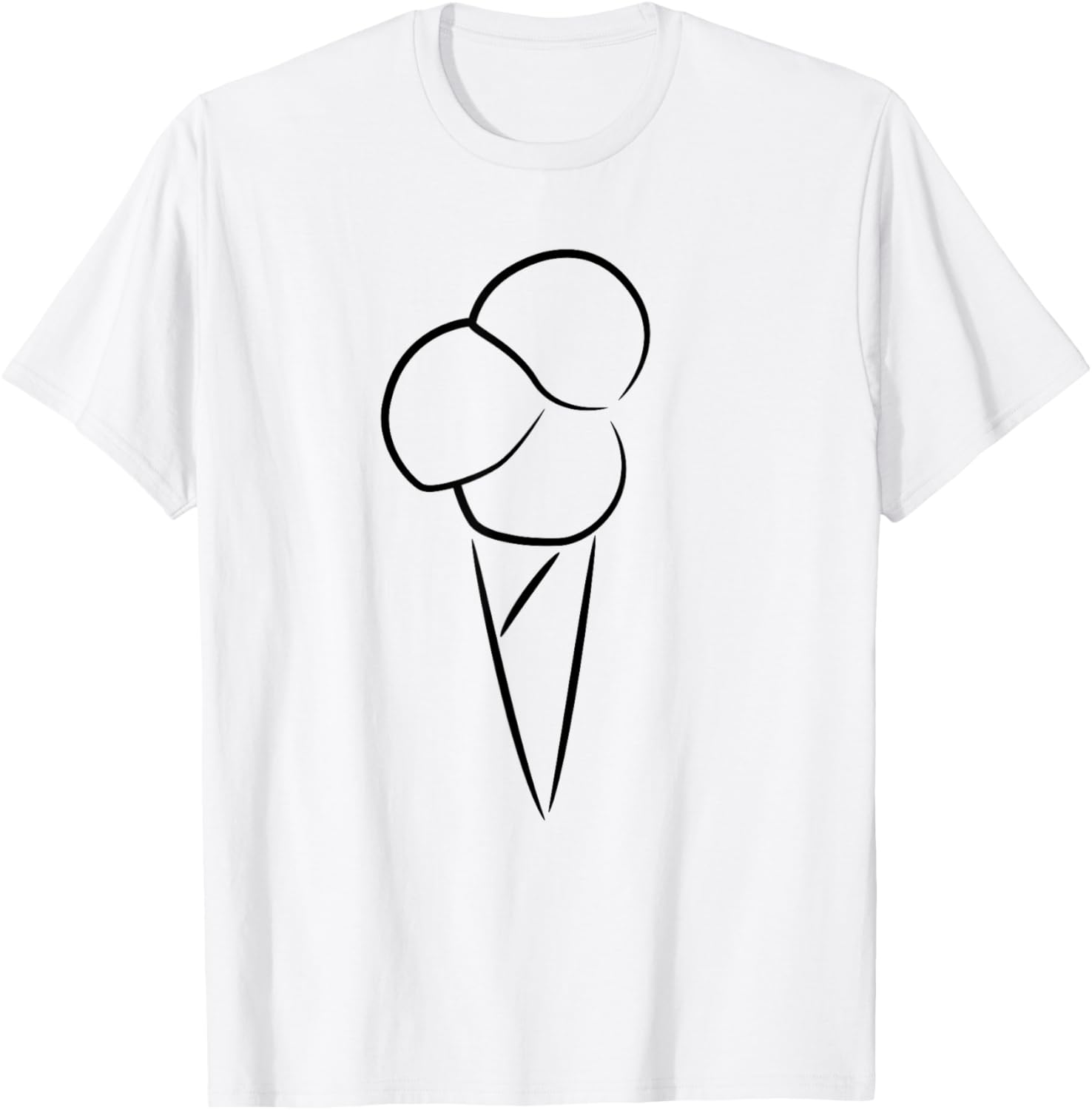 Ice Cream Sketch Ice Cream Maker Frozen Dessert T-Shirt for Men Women Kids