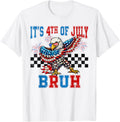 Bruh 4th Of July Teens Boys Kids American Flag Bald Eagle