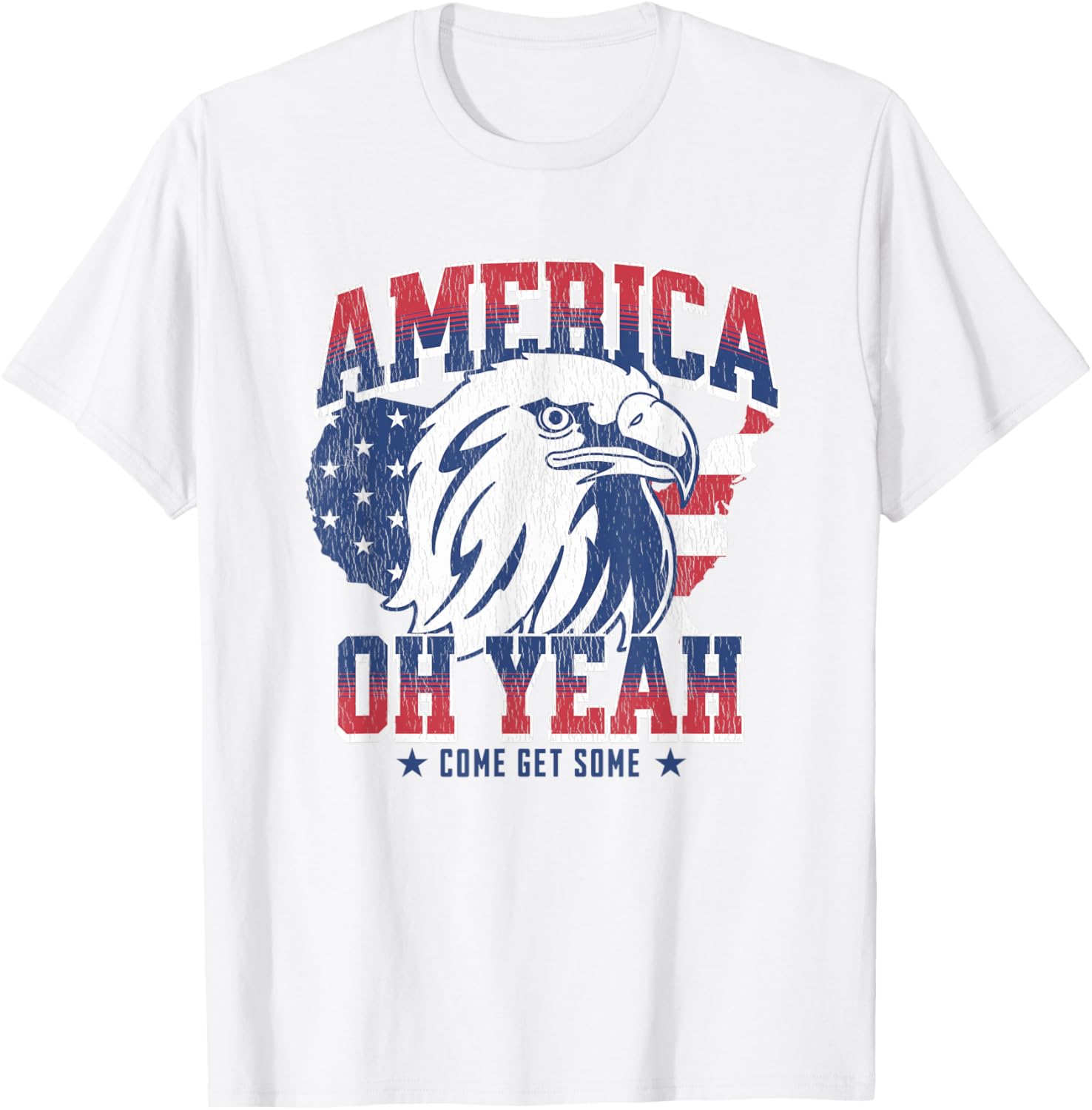America Oh Yeah, USA Bald Eagle American Flag 4th Of July T-Shirt for Women Men