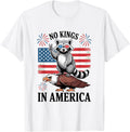 No Kings In America American Flag Bald Eagle Raccoon