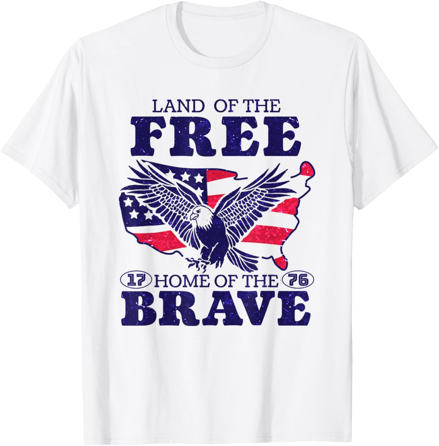 Land Of The Free Home Of Brave Eagle American Flag