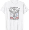 Trendy Vintage American Flag Bald Eagle Square Graphic