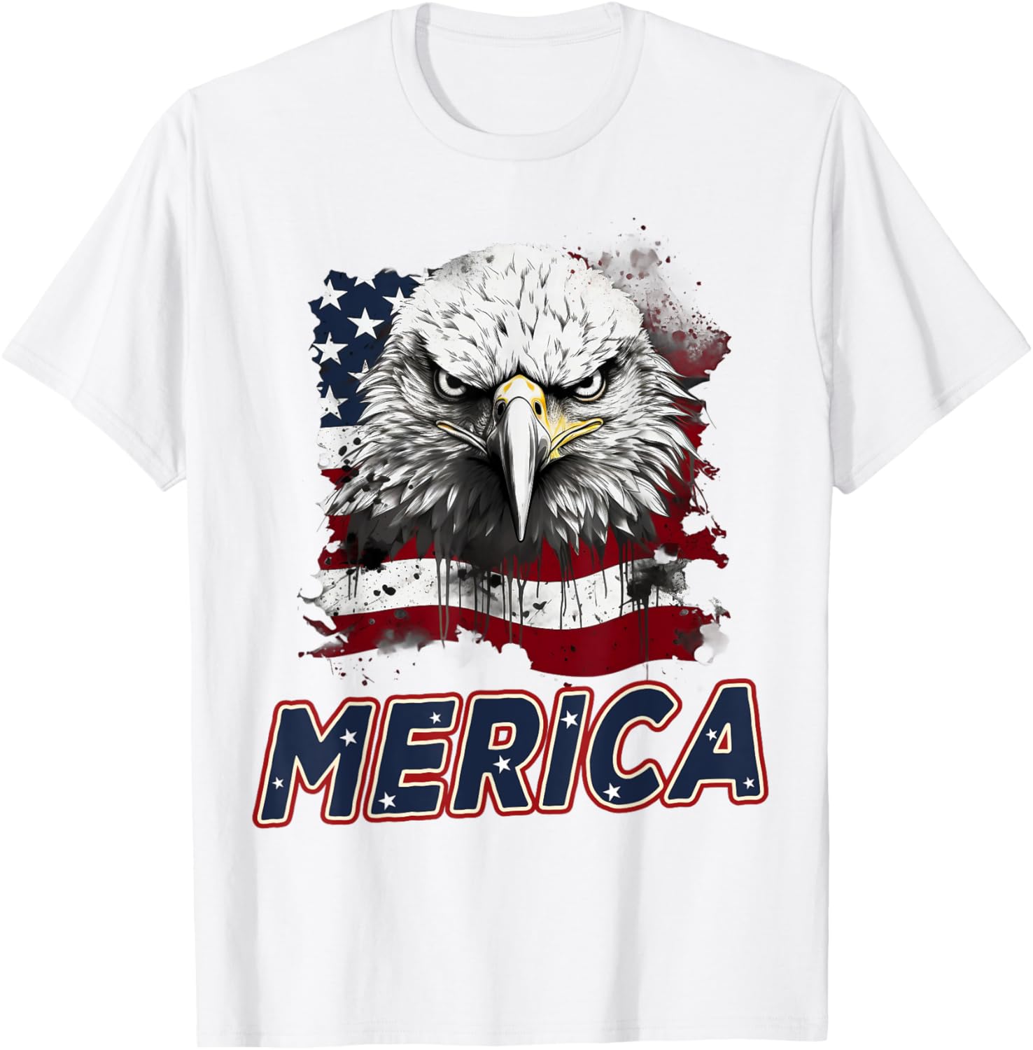 USA American Flag Patriotic Eagle 4th of July T-Shirt for Women Men