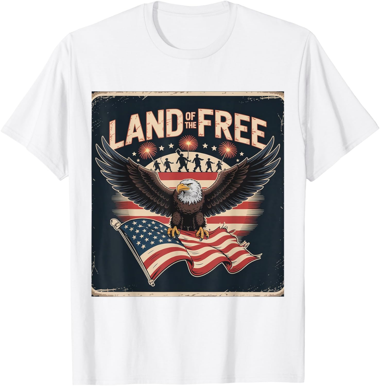 Land of the Free American Flag Eagle Patriotic