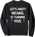 Michael fifth birthday shirt with name 5 year old boy Sweatshirt