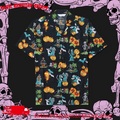 Alvish Pumpkins Skull Button Down Hawaiian Shirt