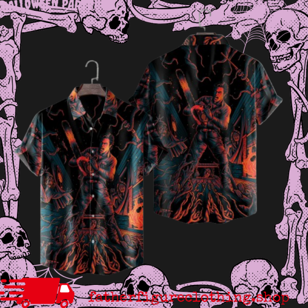 Ash Williams The Evil Dead Horror Halloween Hawaiian Shirt 2024
