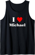 Fun Graphic I heart-I love Michael Tank Top