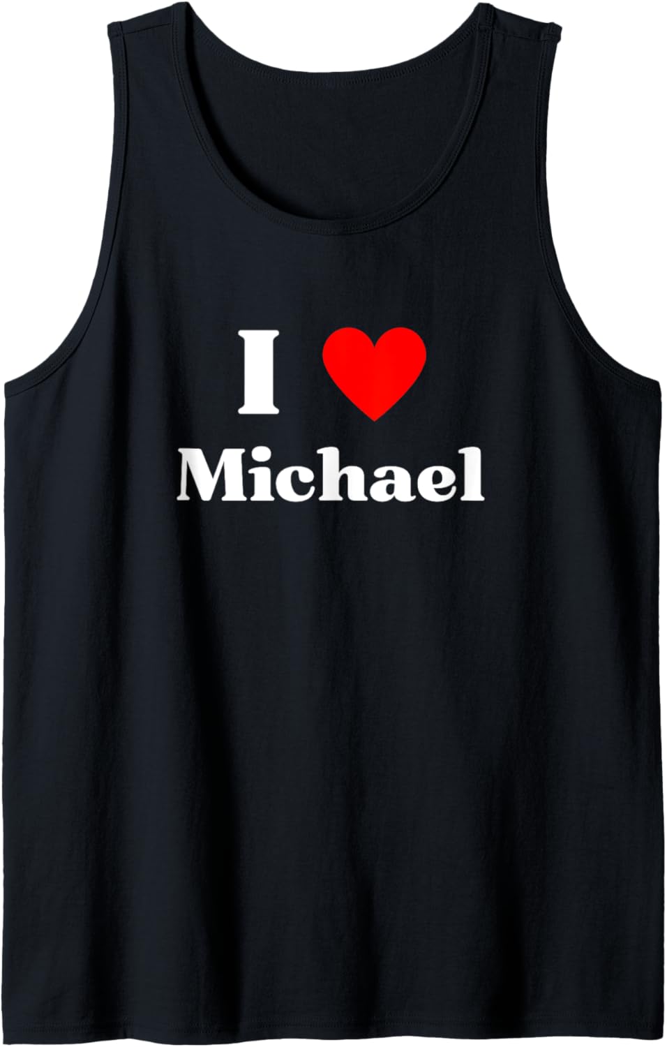 Fun Graphic I heart-I love Michael Tank Top