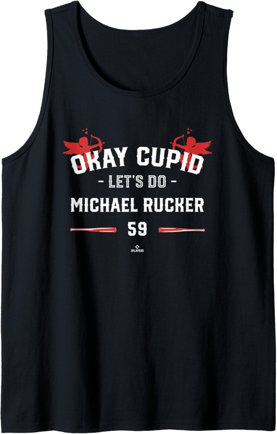 Cupid Let's Do Michael Rucker Funny Valentines Baseball Tank Top