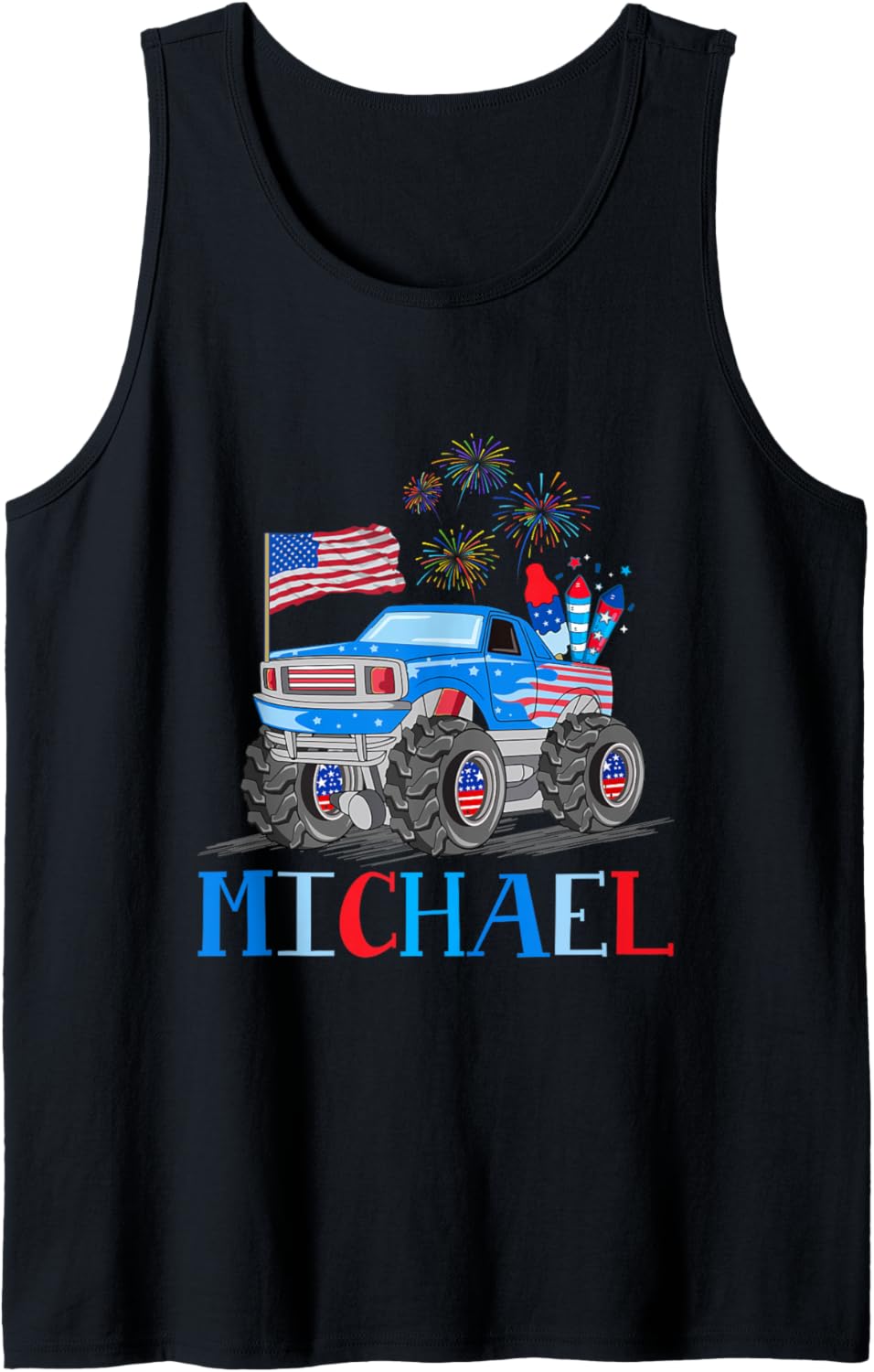 Best 4th of July Flag USA Name Michael Tank Top