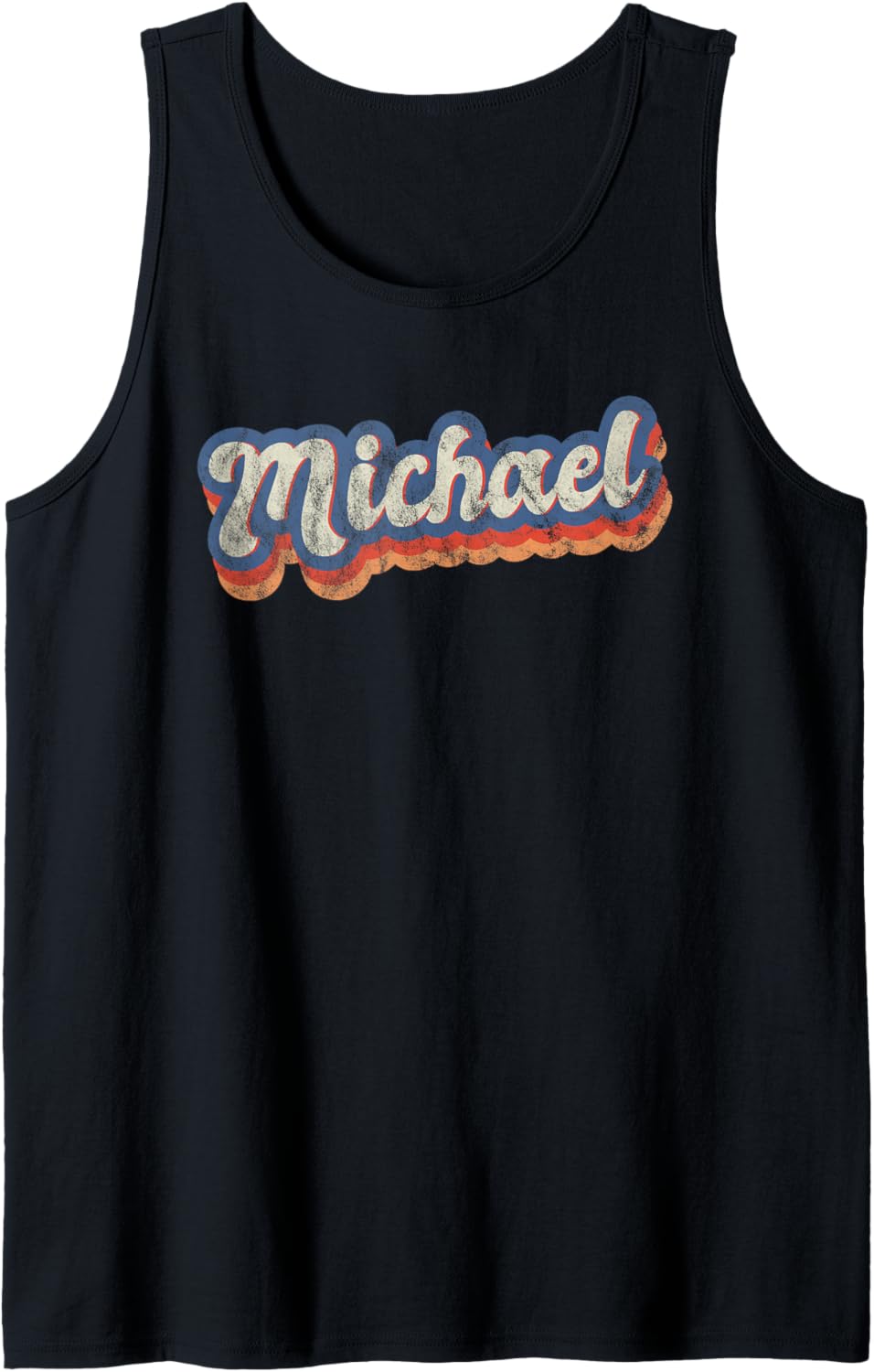 Michael Personalized Name Shirt Custom Lettering 70's Tank Top