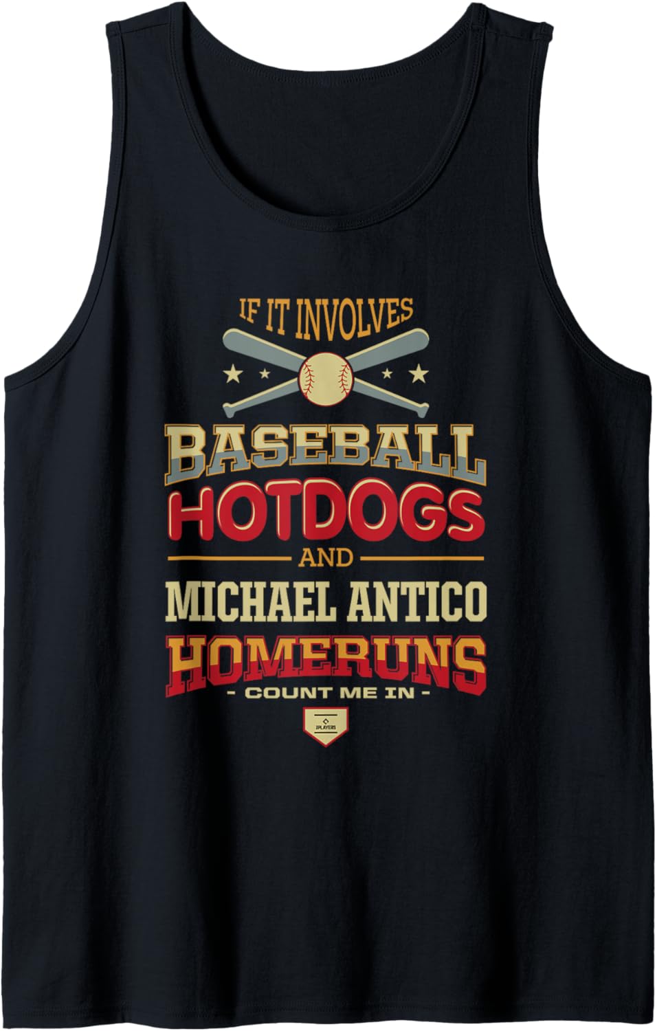 Baseball, Hotdogs and Michael Antico Prospect Baseball Fan Tank Top