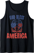 God Bless America American Flag Patriotic Eagle TShirt Tank Top