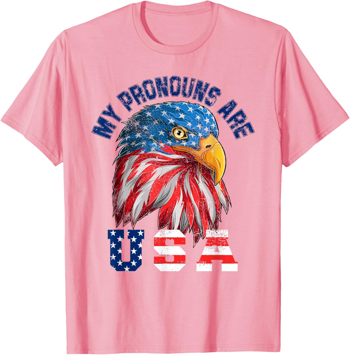 Mens My Pronouns Are USA Eagle Funny 4th of July American