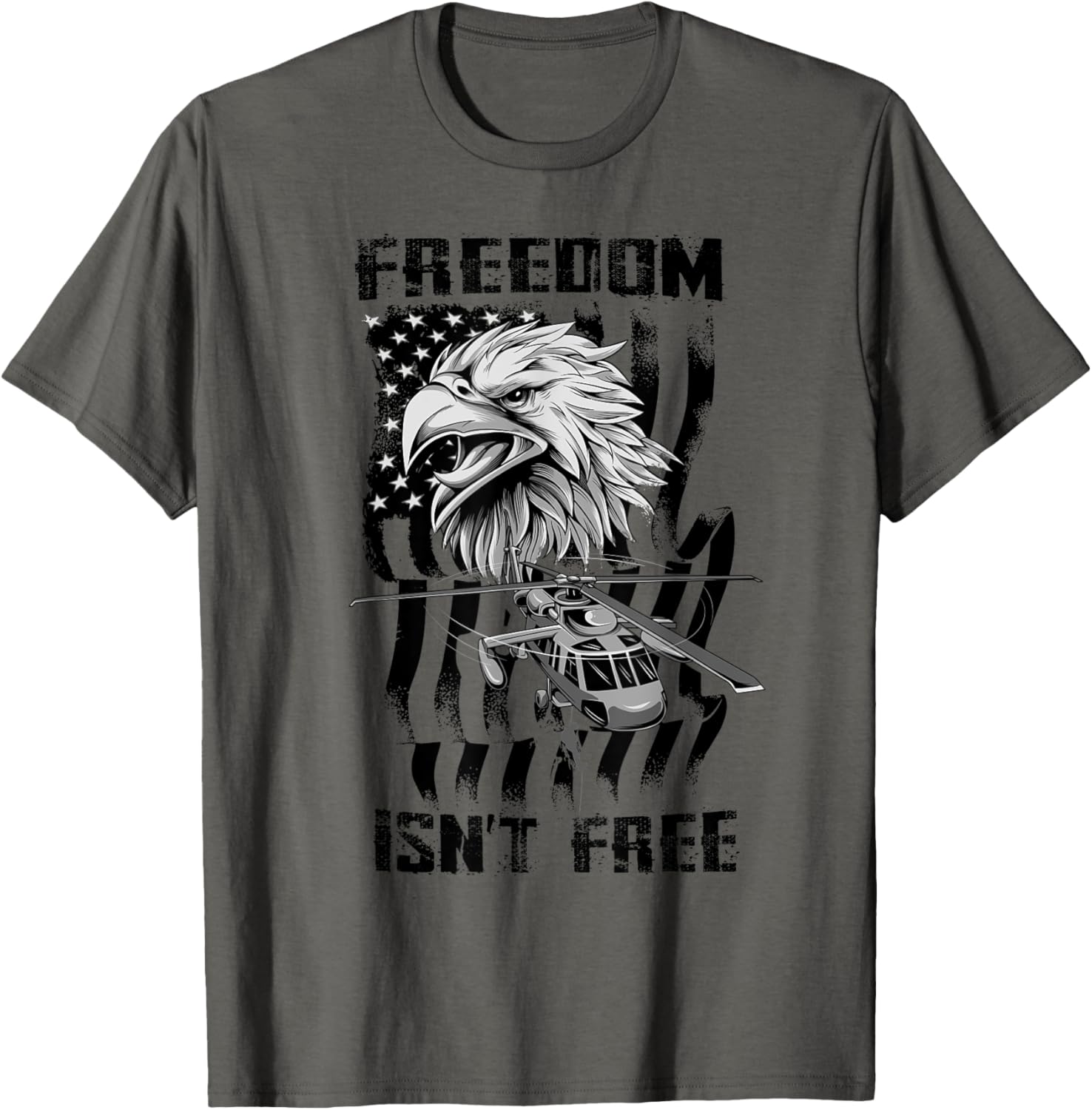 Freedom Isn't Free Veterans Day Military American Flag Eagle