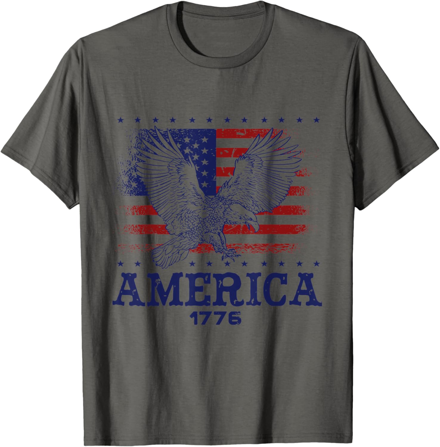 America 1776 Patriotic American USA Flag and Eagle