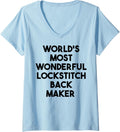 Womens World's Most Wonderful Lockstitch Back Maker V-Neck