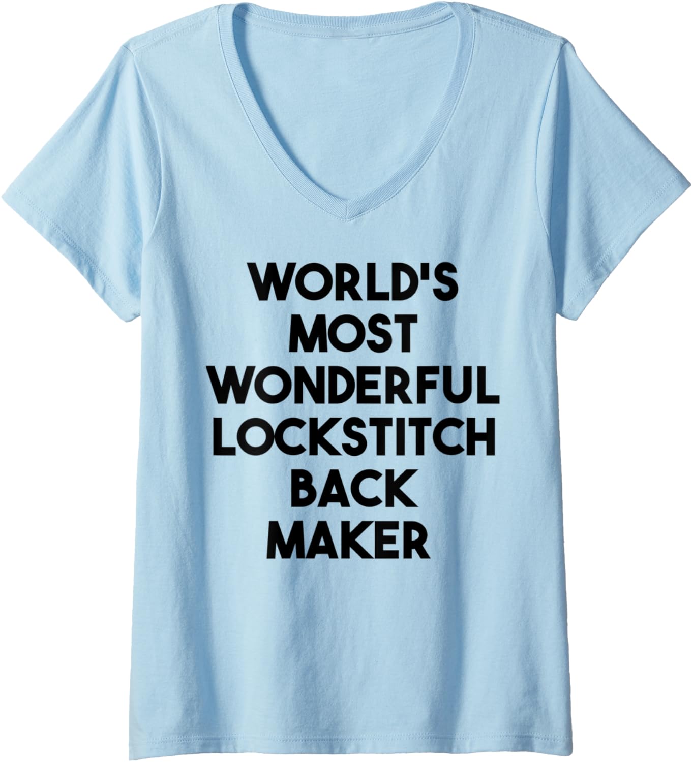 Womens World's Most Wonderful Lockstitch Back Maker V-Neck