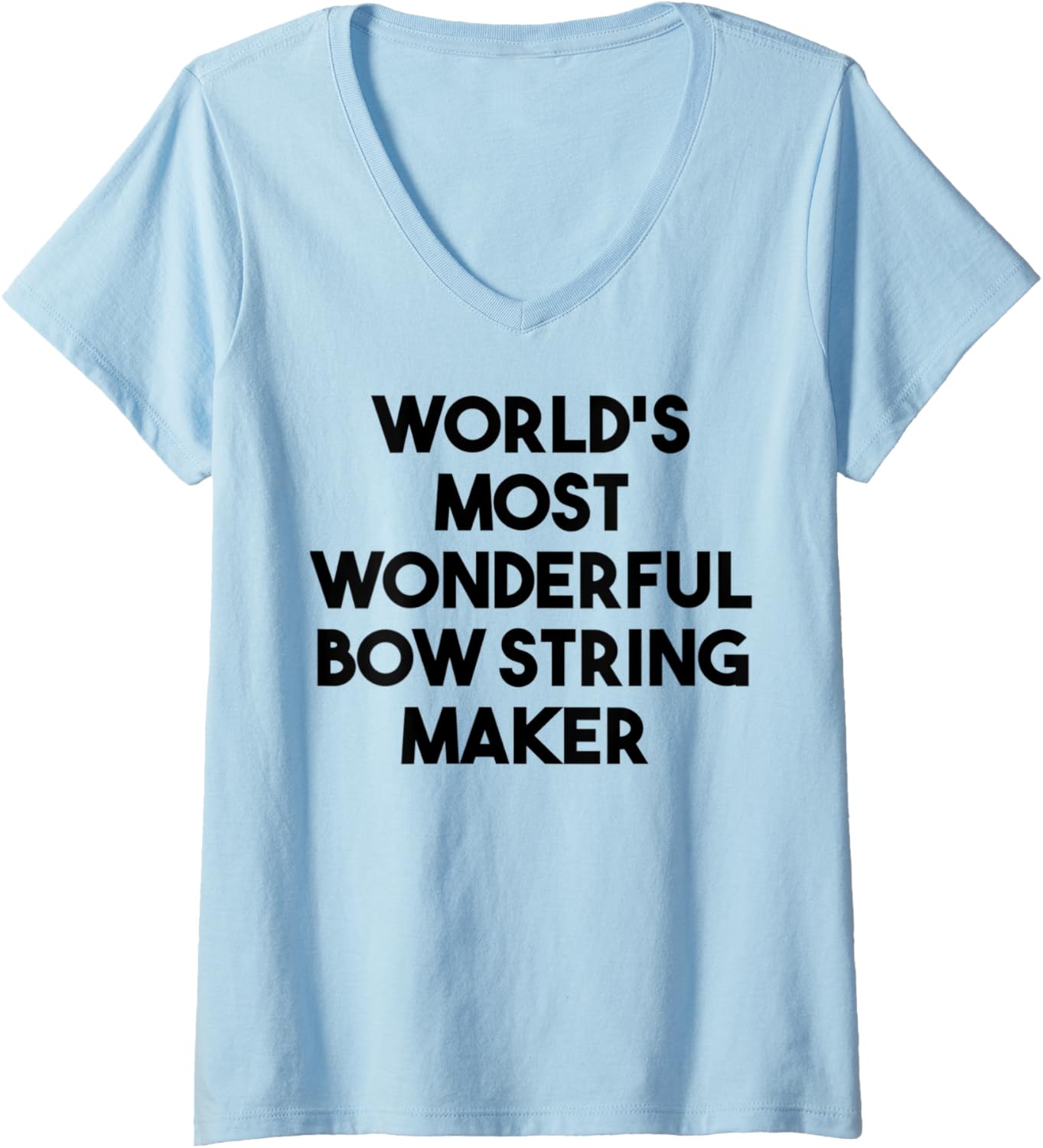 Womens World's Most Wonderful Bow String Maker V-Neck