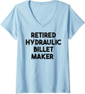 Womens Retired Hydraulic Billet Maker V-Neck