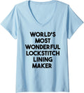 Womens World's Most Wonderful Lockstitch Lining Maker V-Neck