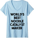 Womens World's Best Noodle Catalyst Maker V-Neck