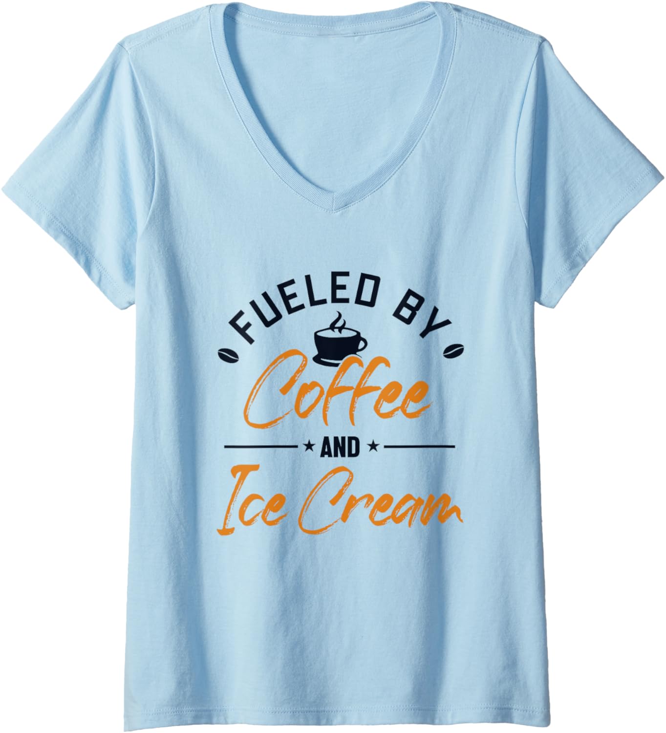 Fueled by Coffee and Ice Cream Gelato Maker Lover Ice Cream V-Neck