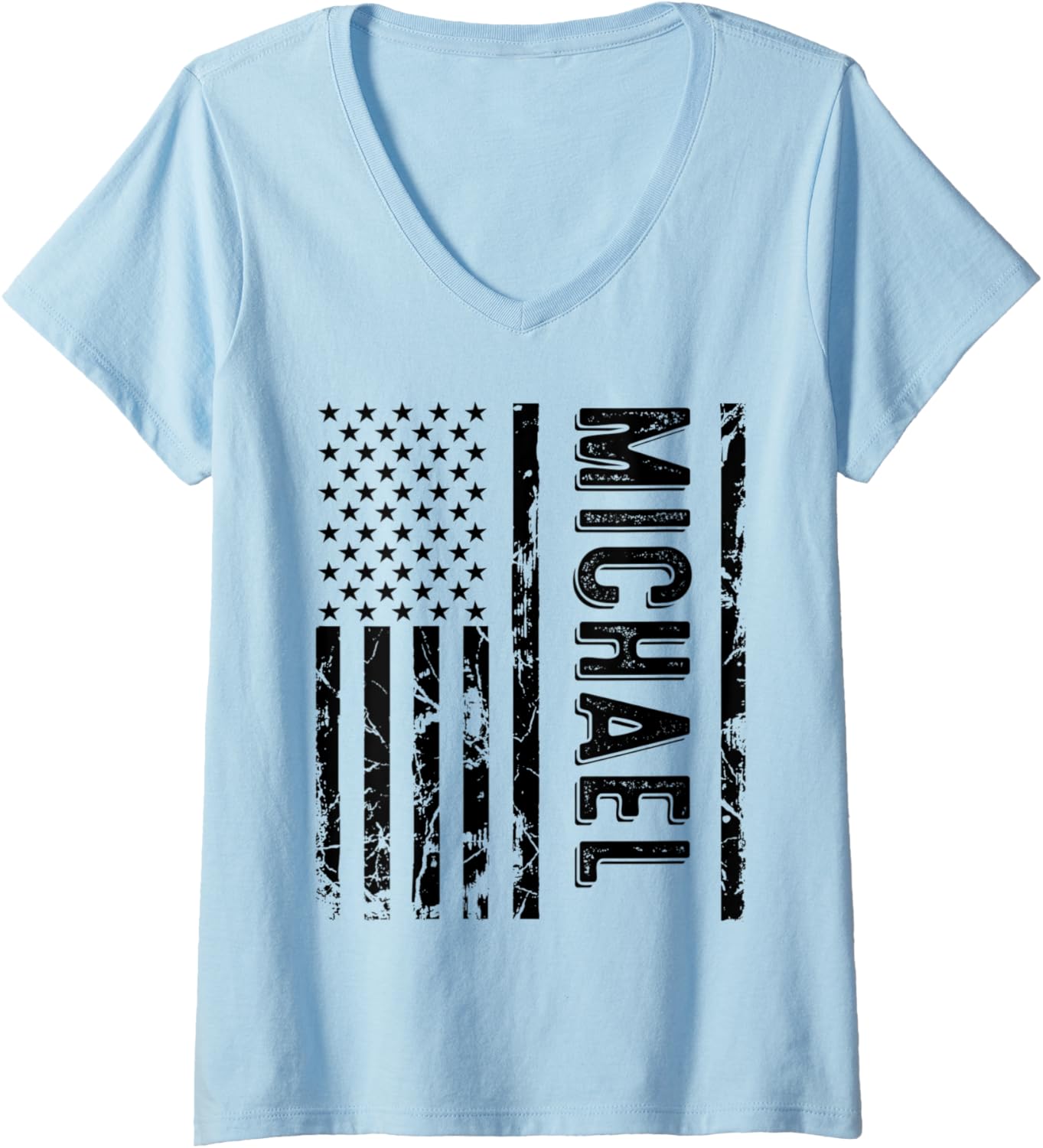 Womens Michael Last Name Funny Surname Family Reunion Team Michael V-Neck