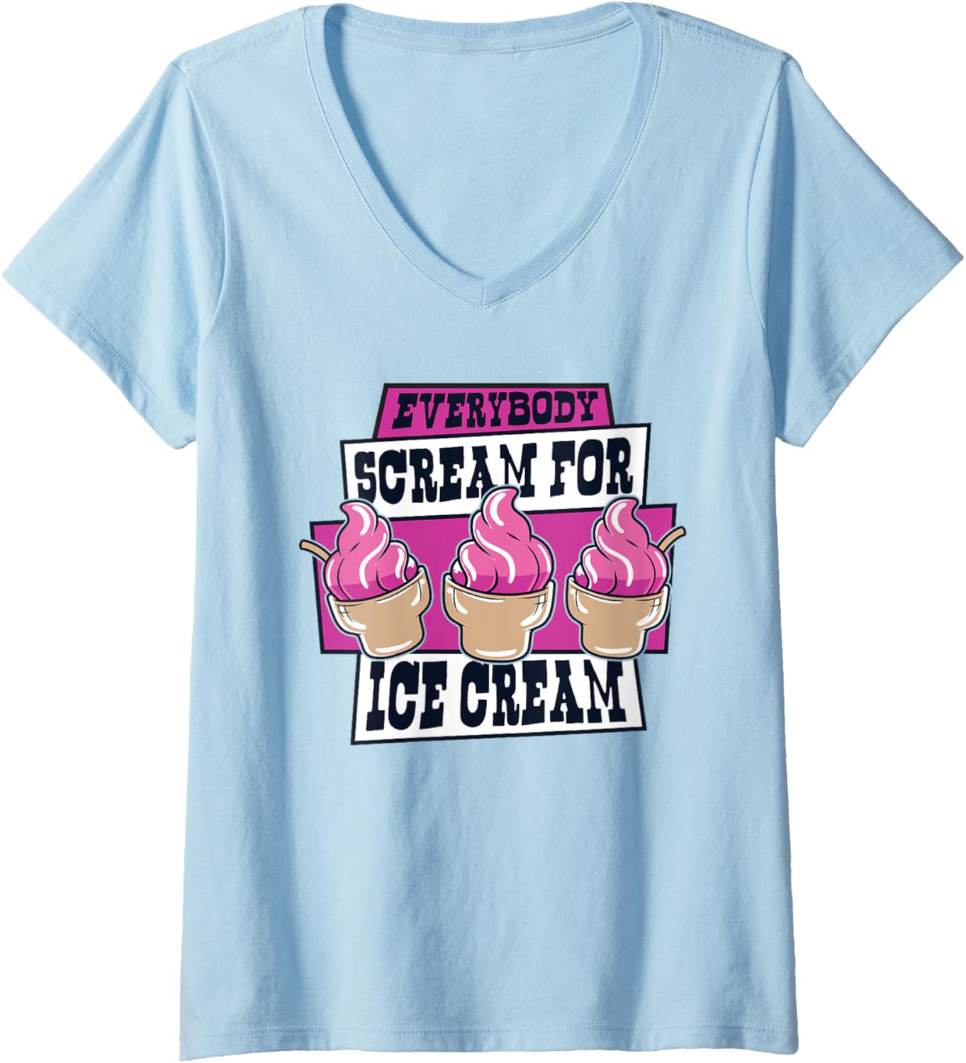 Everybody Scream For Ice Cream Maker Gelato Lover Ice Cream V-Neck