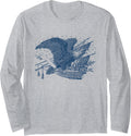Patriotic American Vintage Screaming Eagle USA Flag Arrows Long Sleeve
