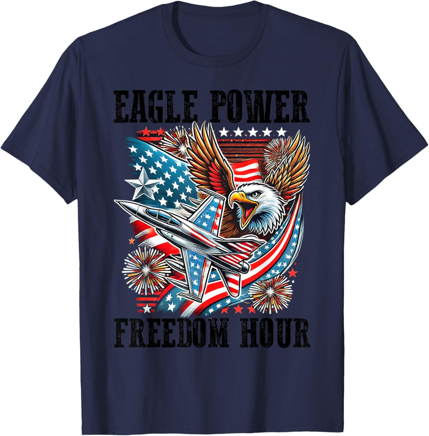 American Patriotic Fighter Jets USA Flag Eagle 4th of July