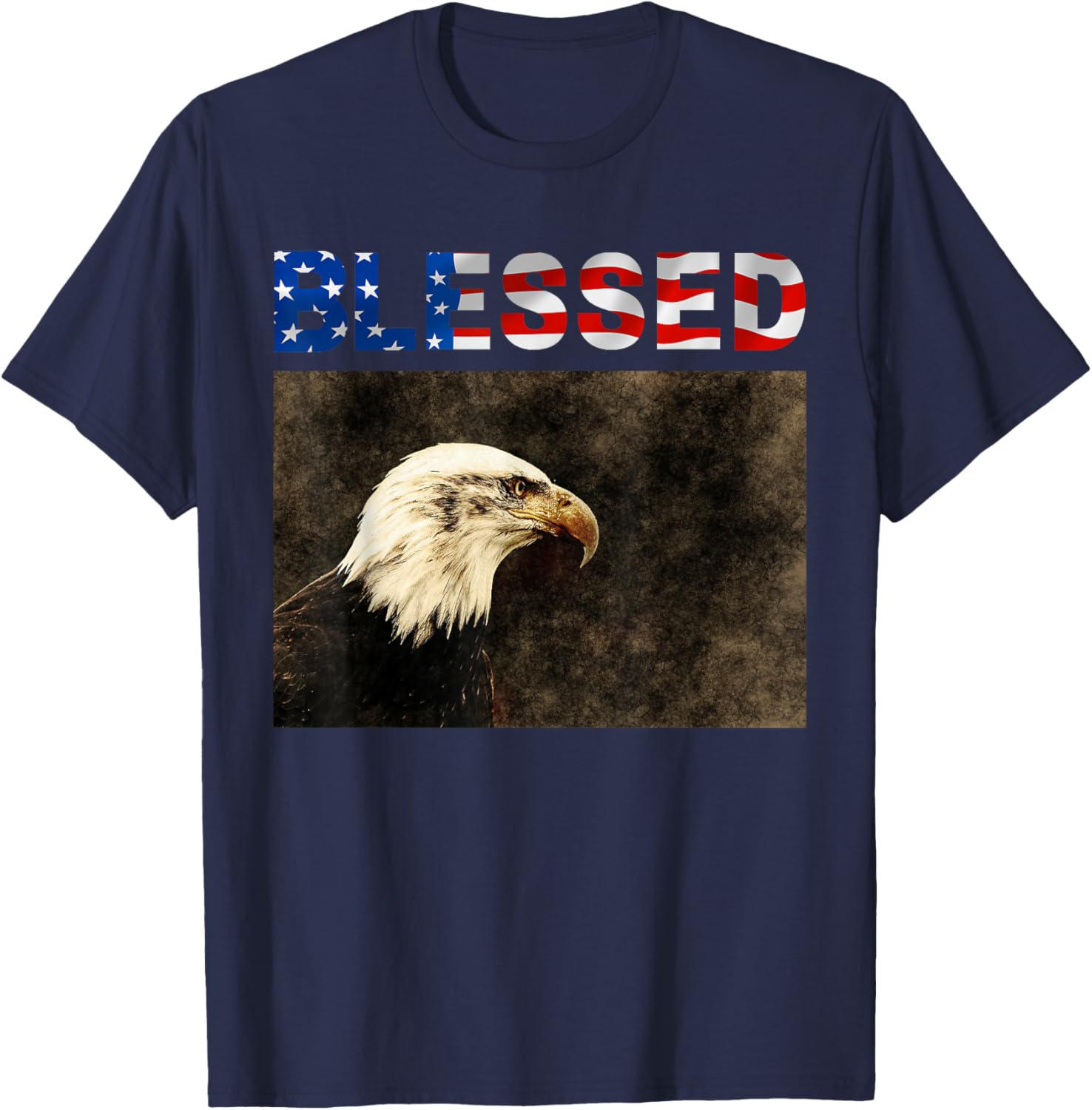 Blessed T-Shirt | American Flag Patriotic Eagle Tee T-Shirt for Women Kids Men