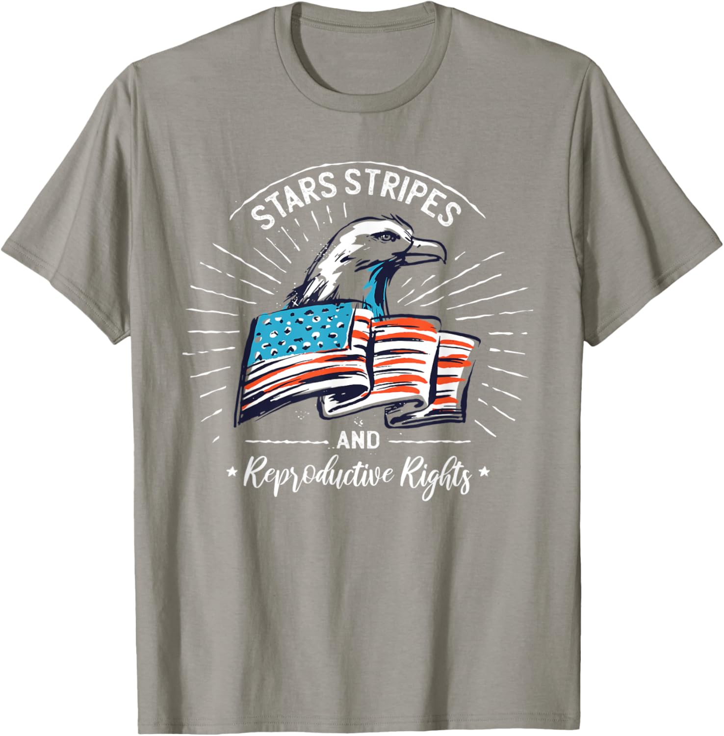 4th July Feminist American Eagle USA Flag Pro Choice T-Shirt for Women Men