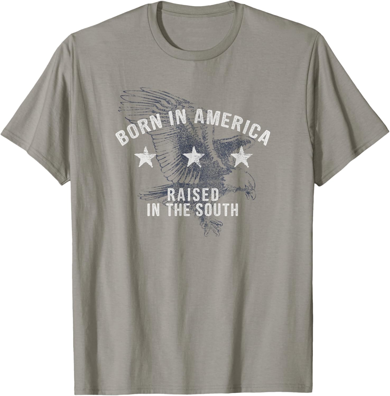 Trendy Southern Raised American Eagle Logo