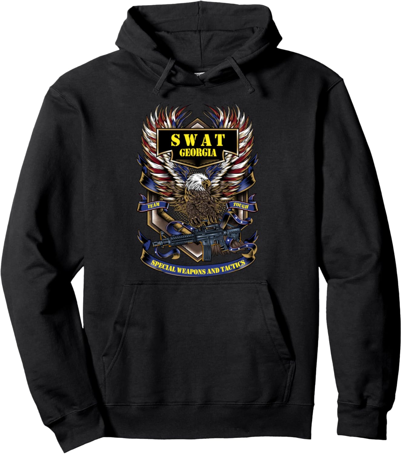 SWAT Georgia Team Tough American Eagle Police T Shirt Pullover Hoodie