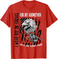 I Wear Red on Friday Godmother Military Eagle American Flag