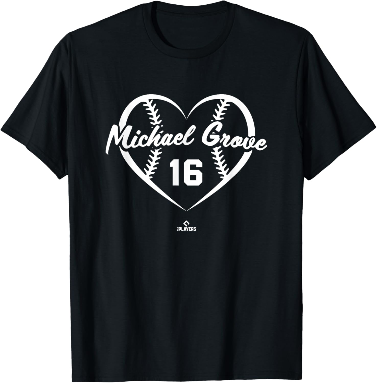 Baseball Heart Number Michael Grove Los Angeles MLBPA
