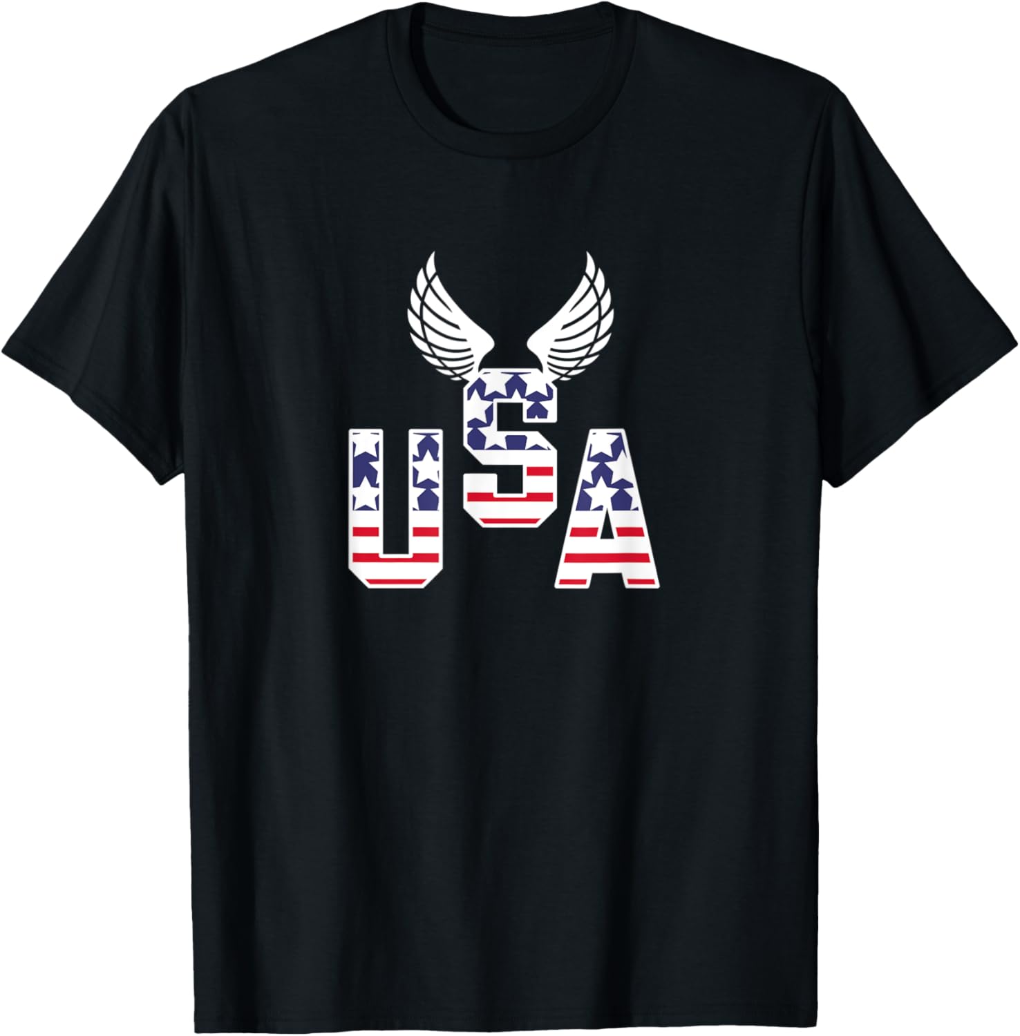 USA Name With American Flag Eagle Wings For Americans Women Men