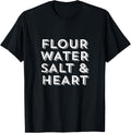 Sourdough Bread Baker Ingredients Flour Water Salt Heart