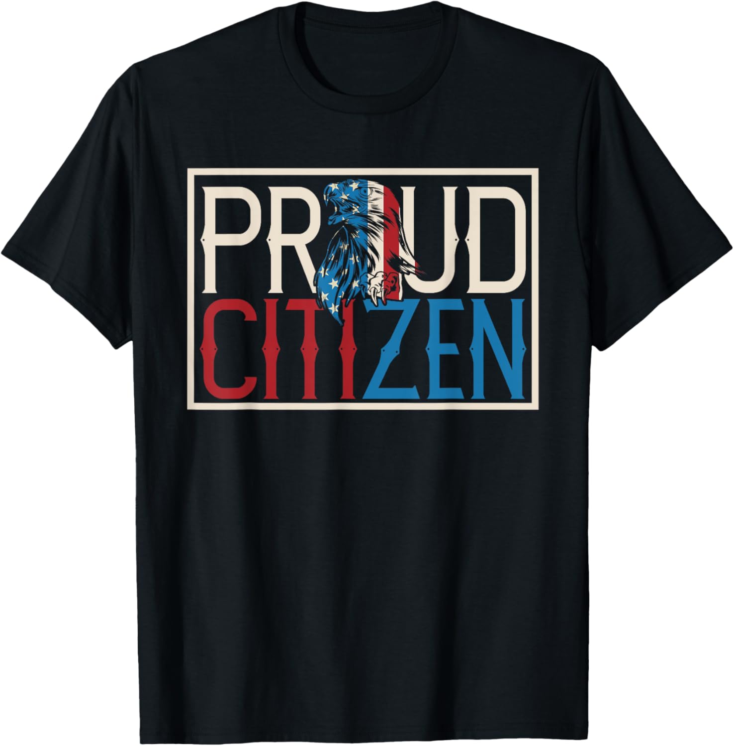 Proud Citizen Bald Eagle American Flag