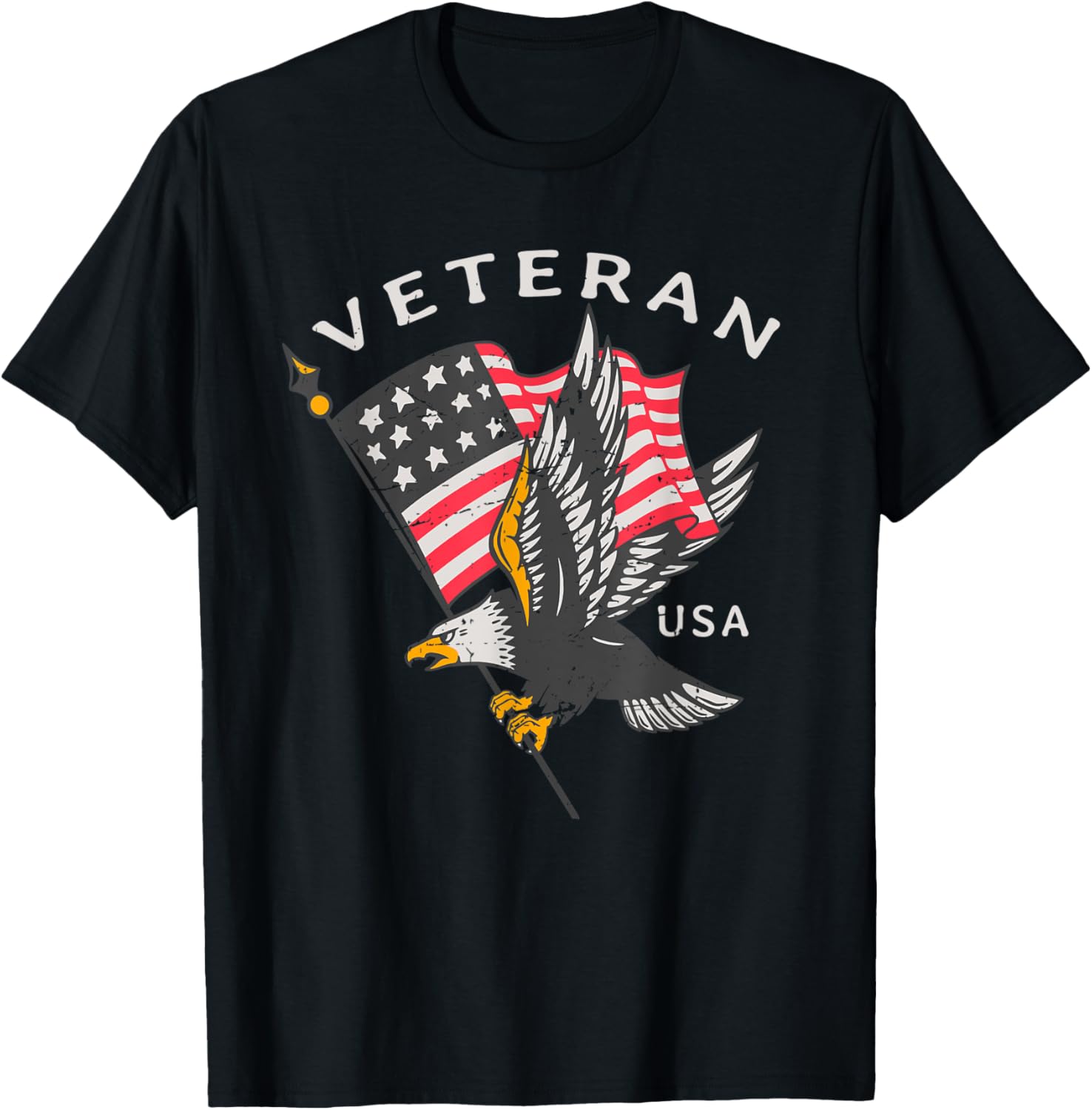 US Military Veteran American Flag - Bald Eagle USA