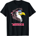 Merica Bald Eagle with Funny Mullet for Patriotic Americans T-Shirt for Women Kids Men